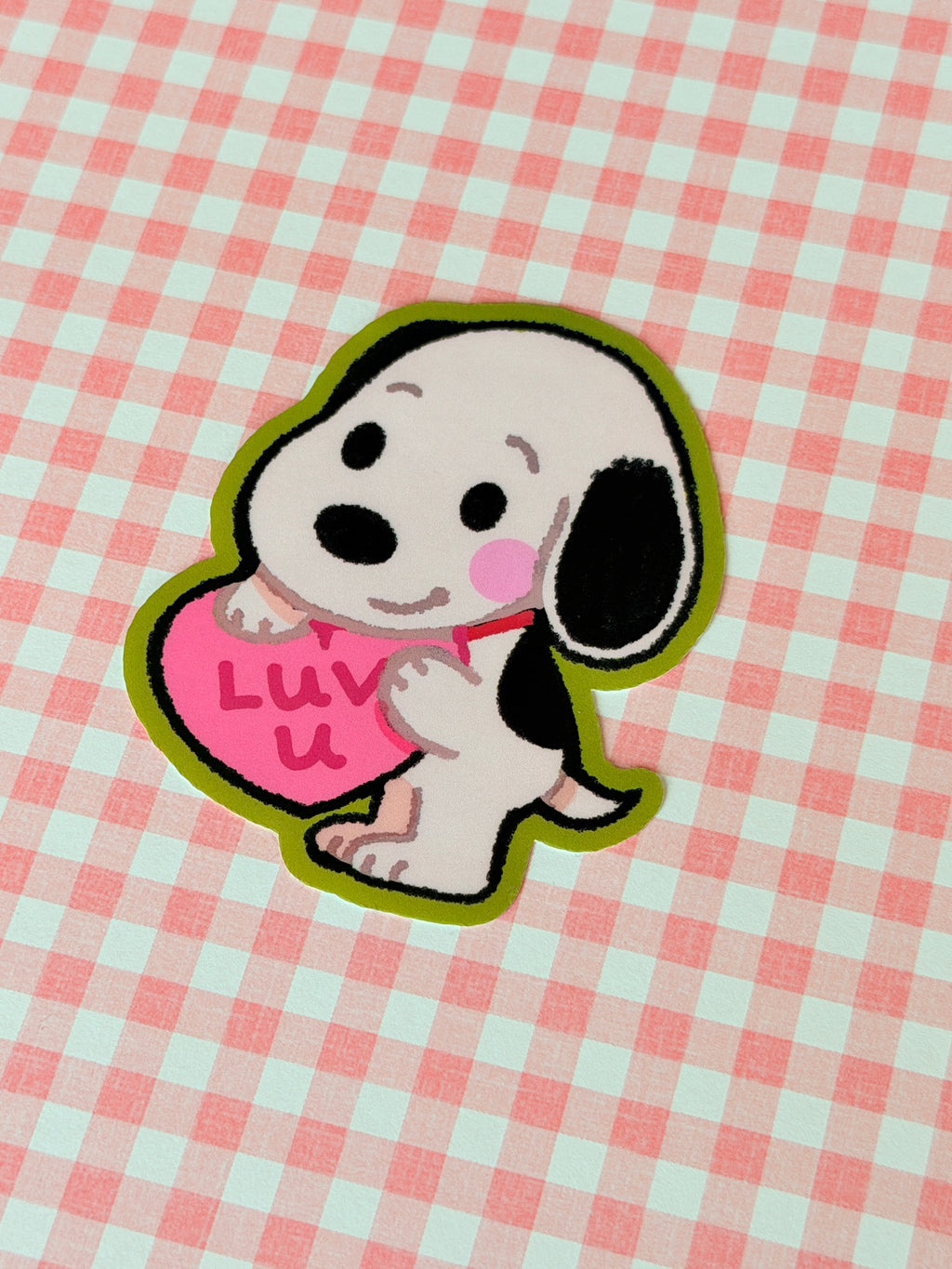 Luv U Snoopy Sticker