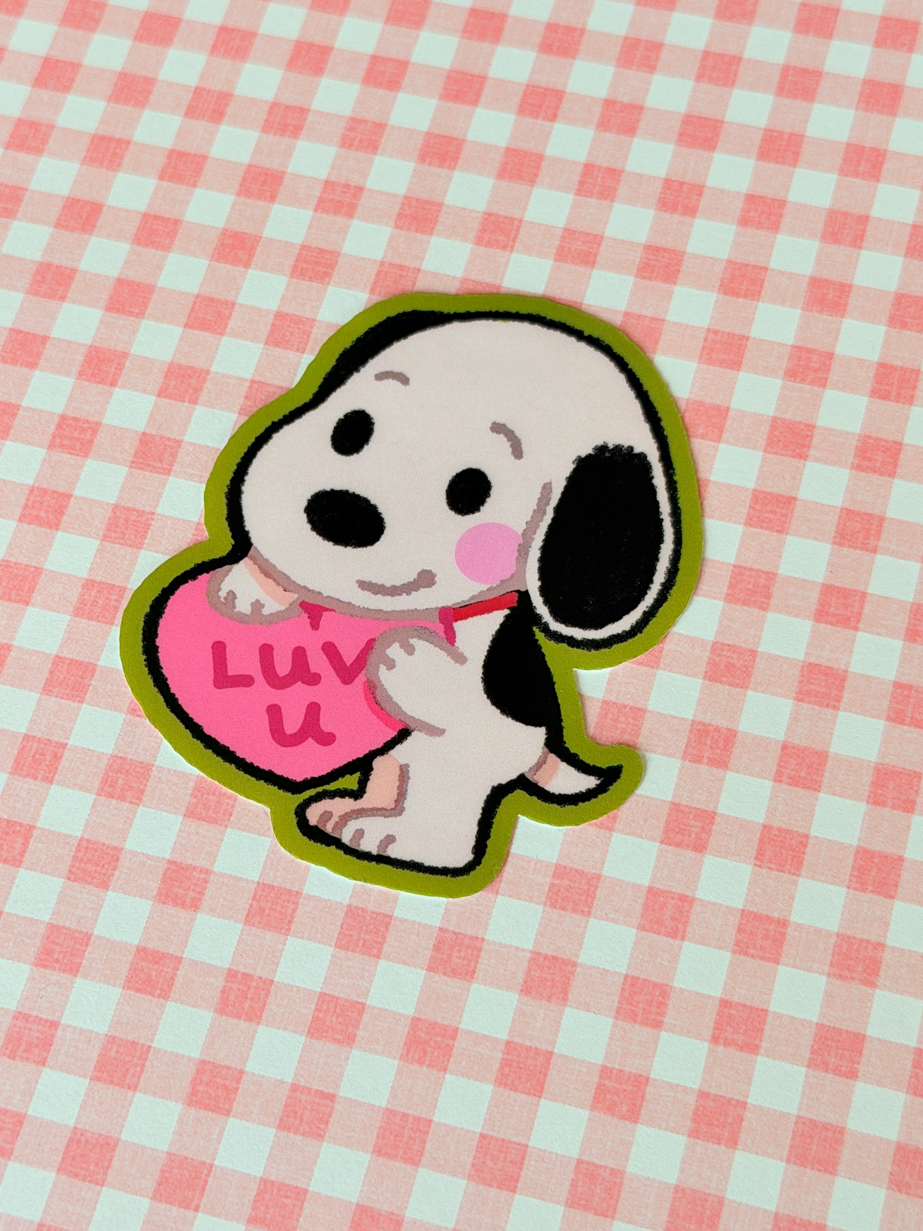 Luv U Snoopy Sticker