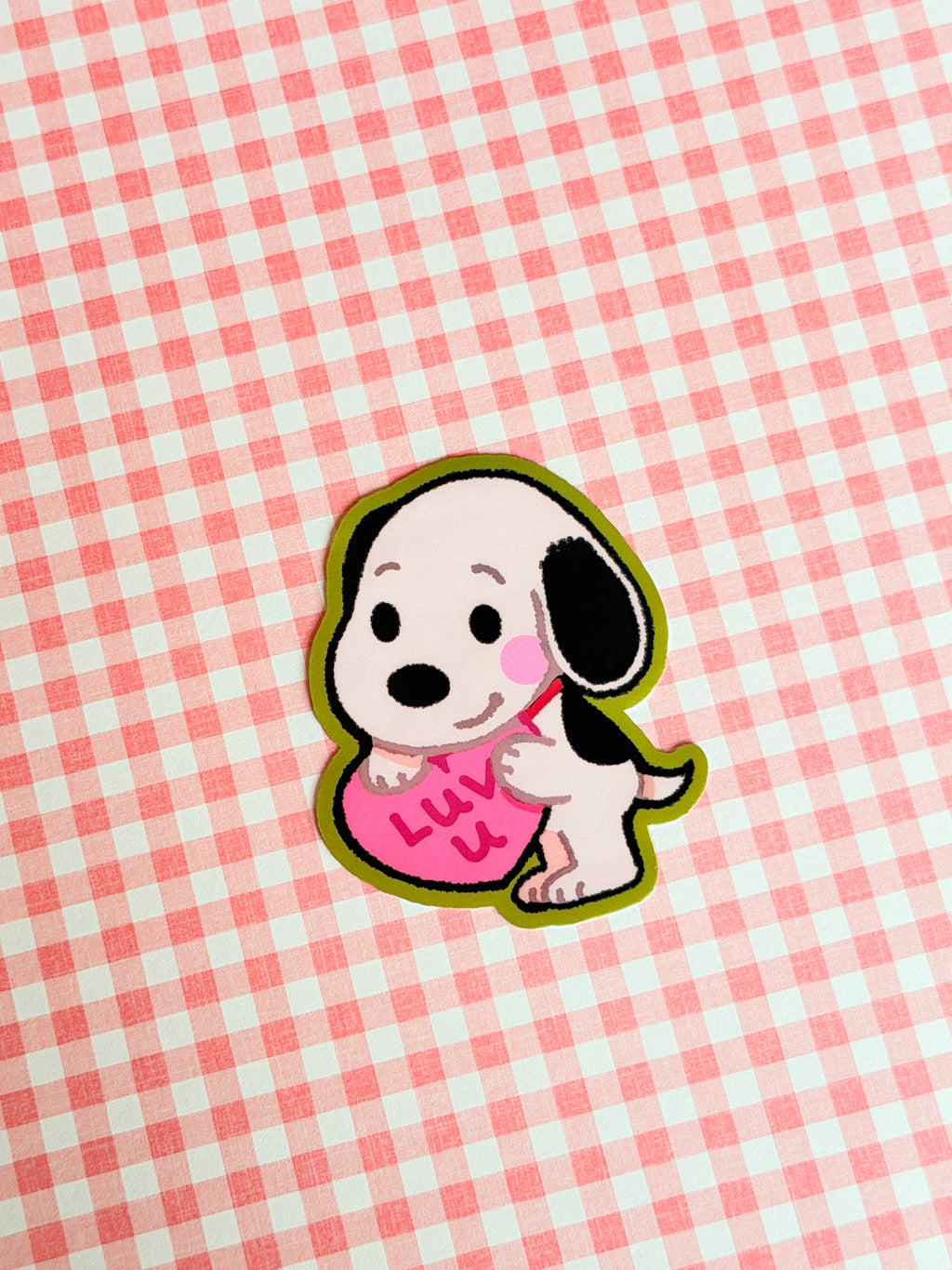 Luv U Snoopy Sticker