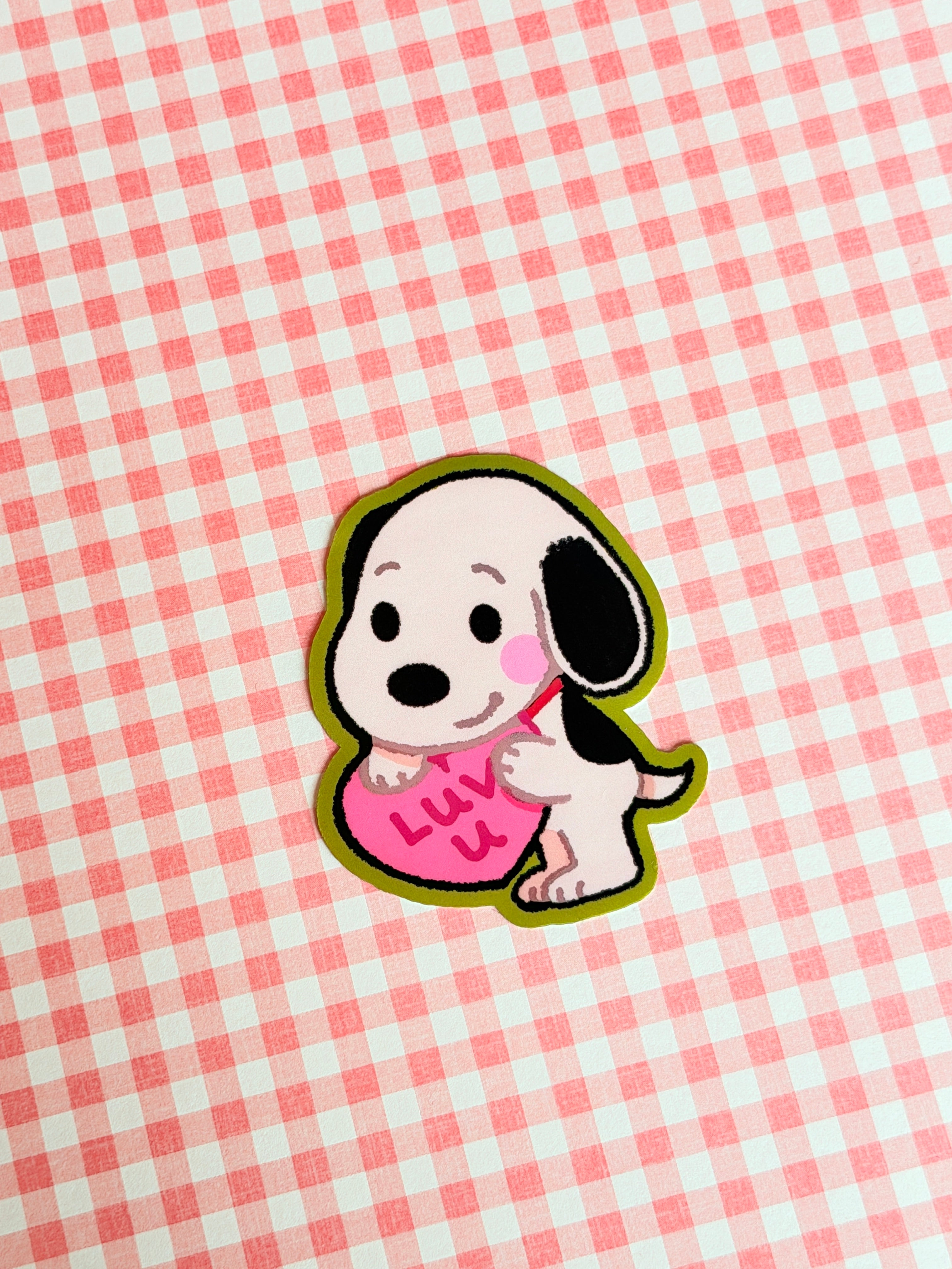 Luv U Snoopy Sticker