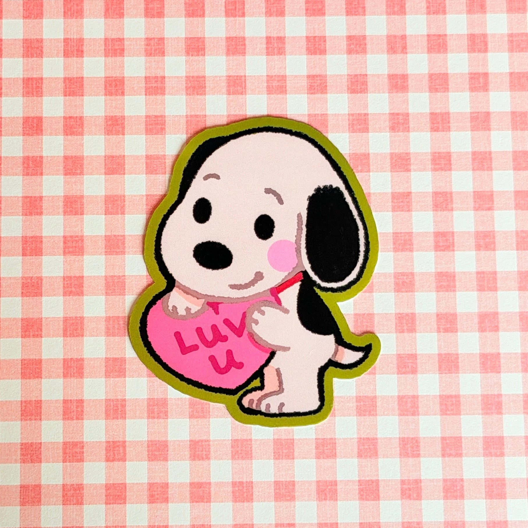 Luv U Snoopy Sticker