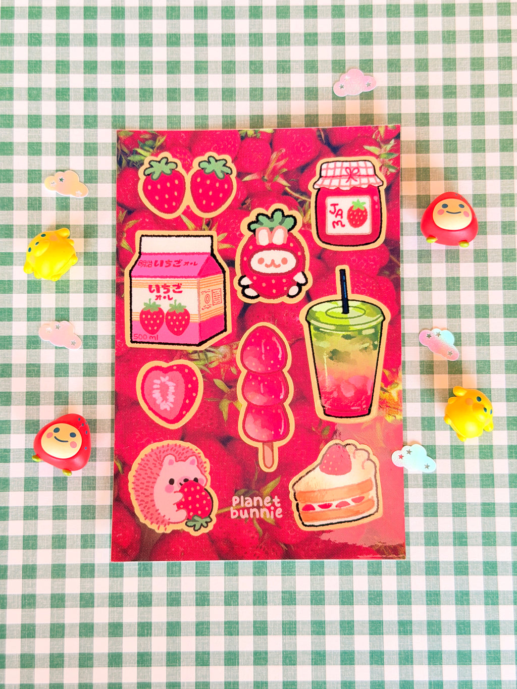 Strawberry Glossy Sticker Sheet