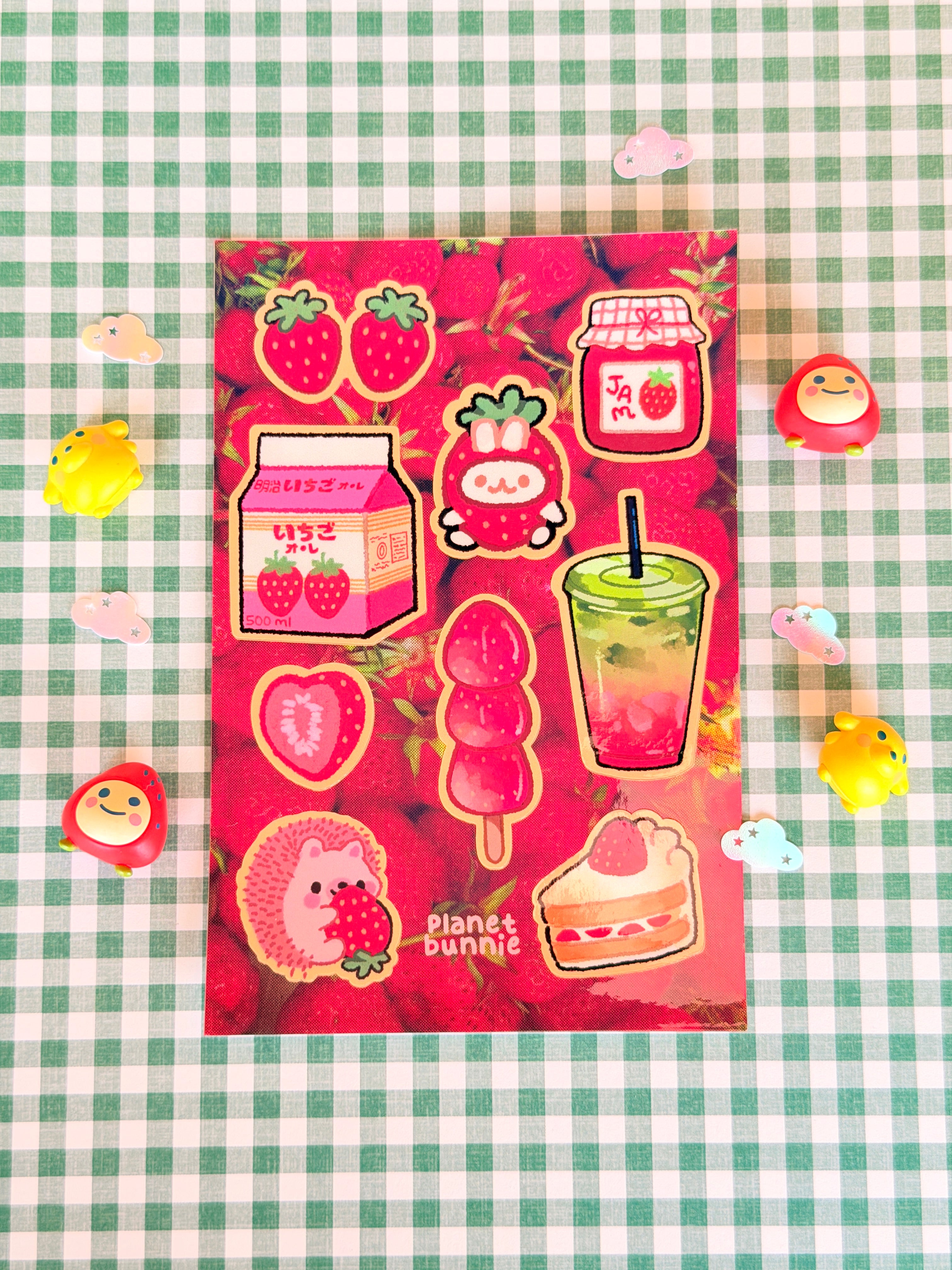 Strawberry Glossy Sticker Sheet