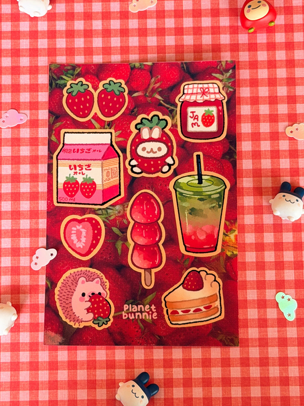 Strawberry Glossy Sticker Sheet