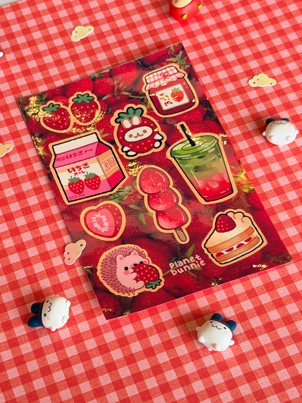 Strawberry Glossy Sticker Sheet