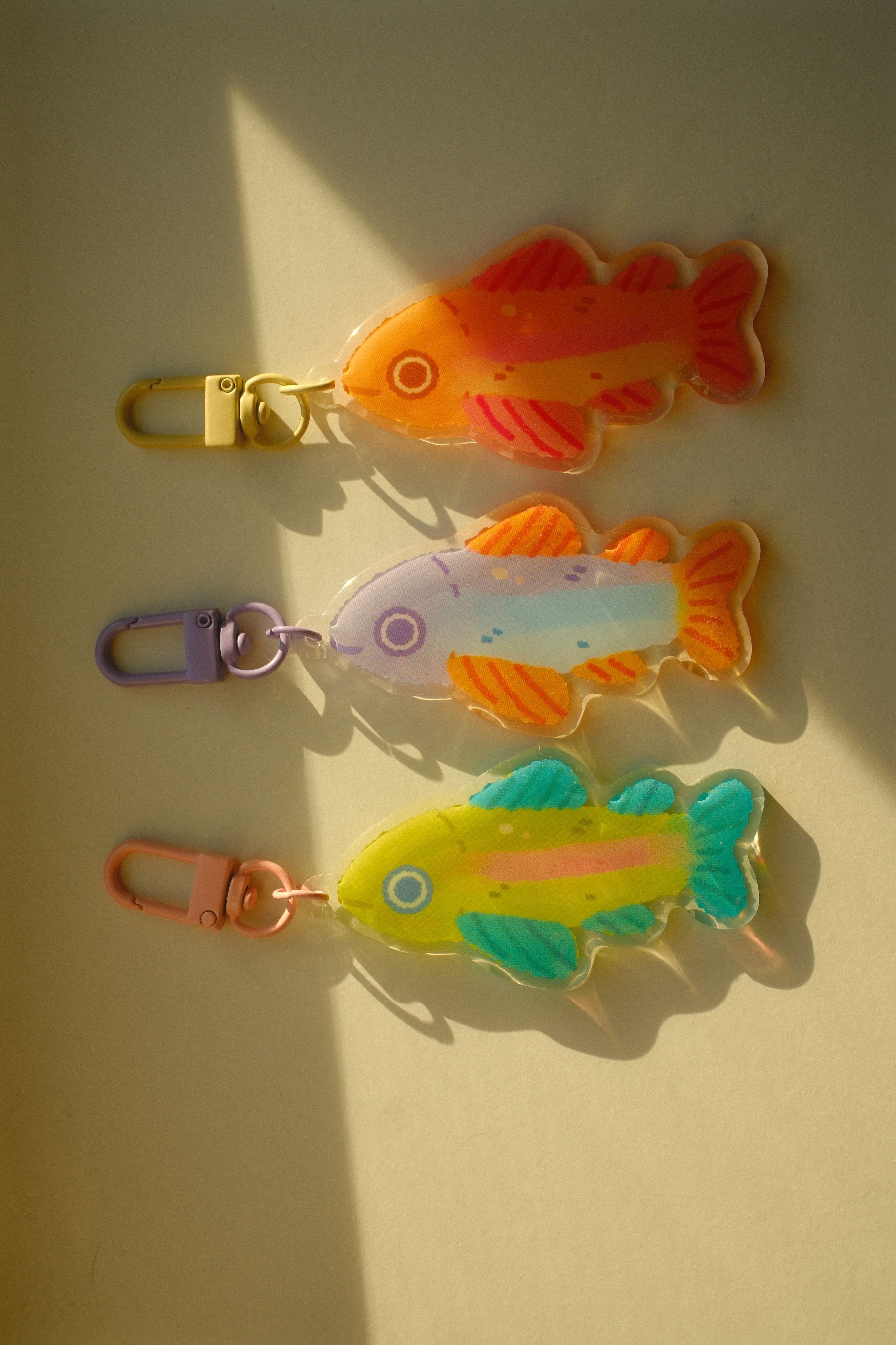 Pink Fish Keychain