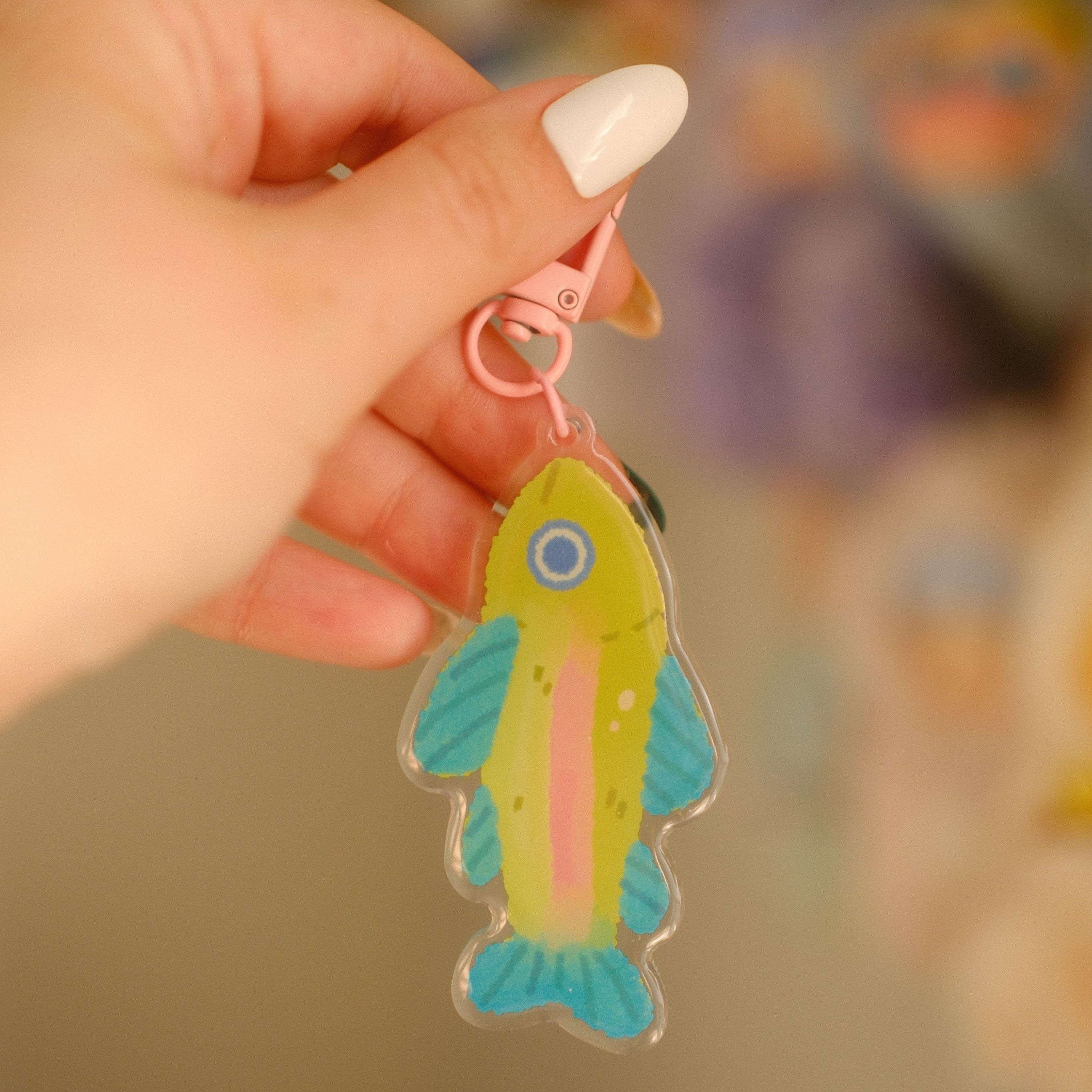 Green Fish Keychain
