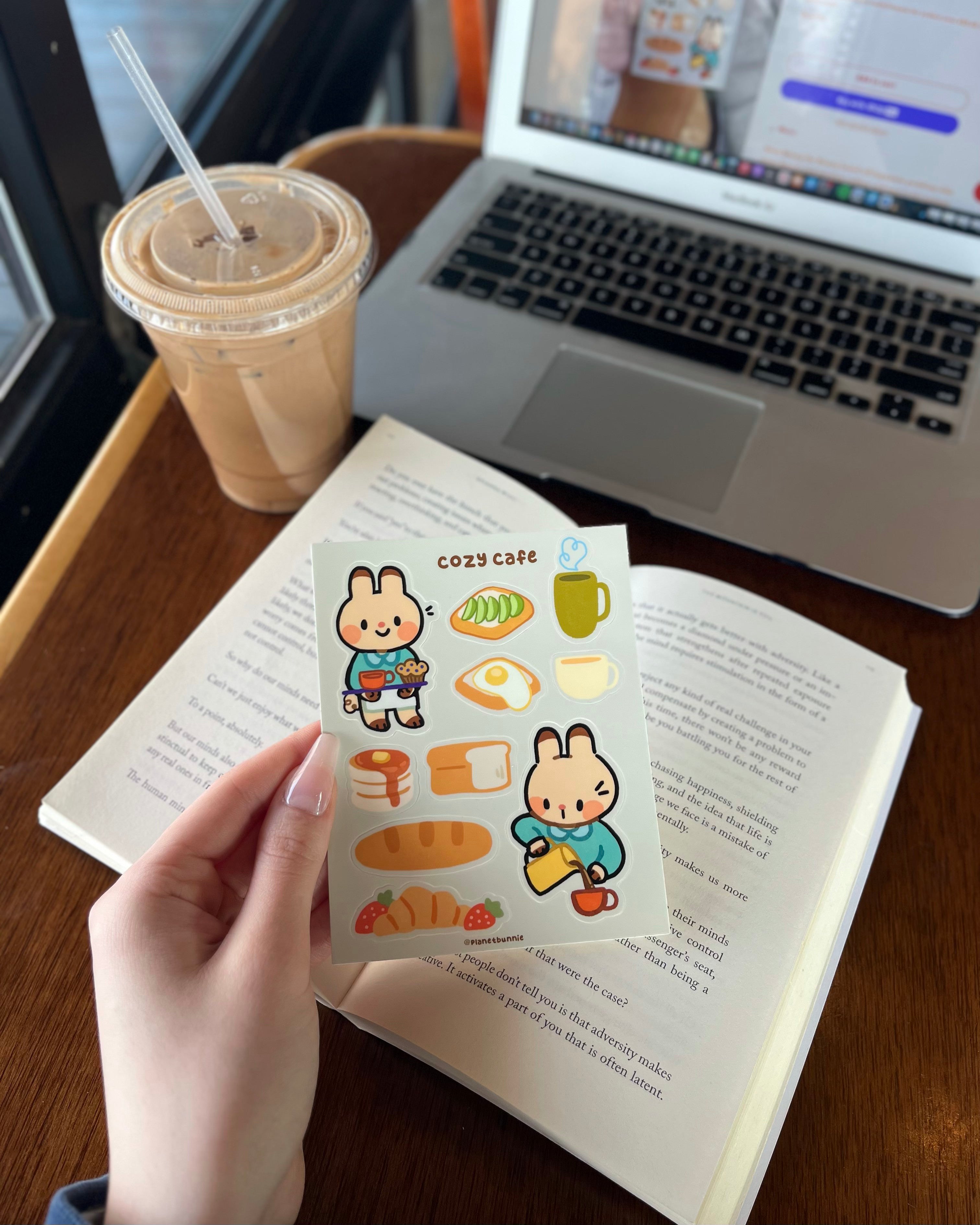 Cute Cafe Bunny - Sticker Sheet