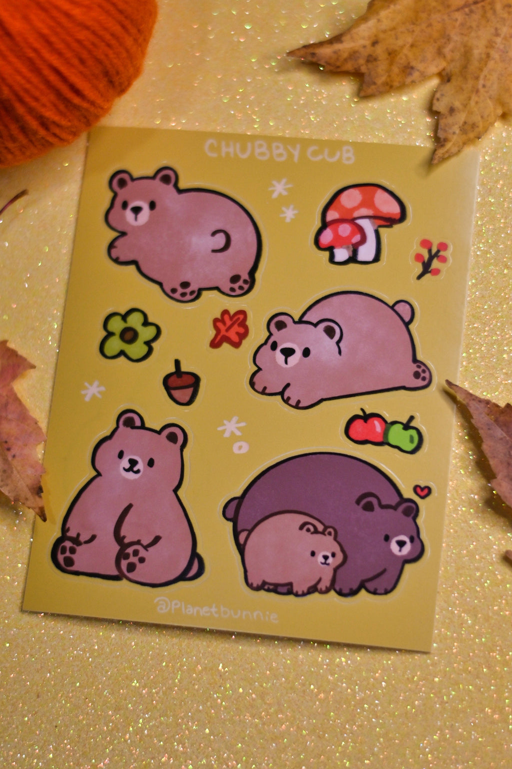 Chubby Cub Sticker Sheet (Apple & Dumpling)