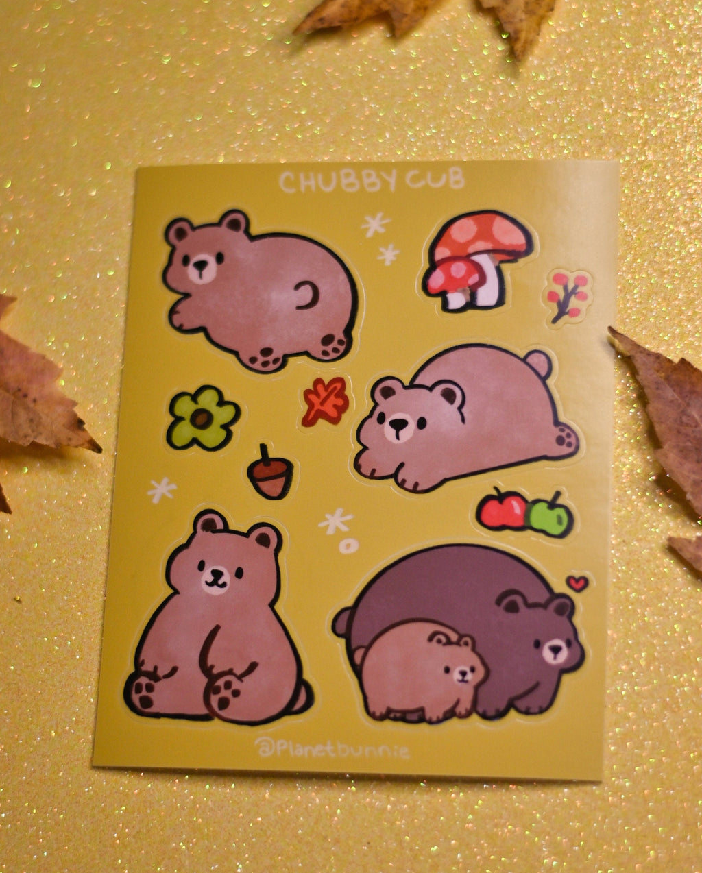 Chubby Cub Sticker Sheet (Apple & Dumpling)