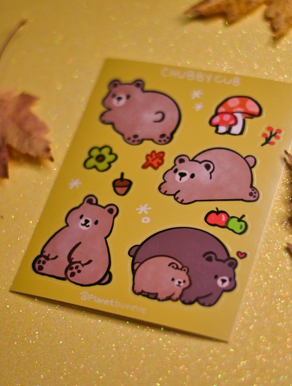 Chubby Cub Sticker Sheet (Apple & Dumpling)