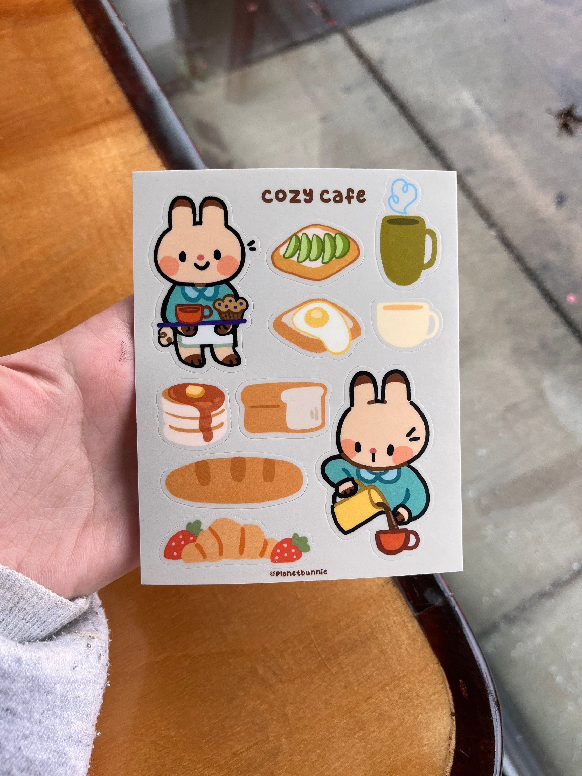 Cute Cafe Bunny - Sticker Sheet