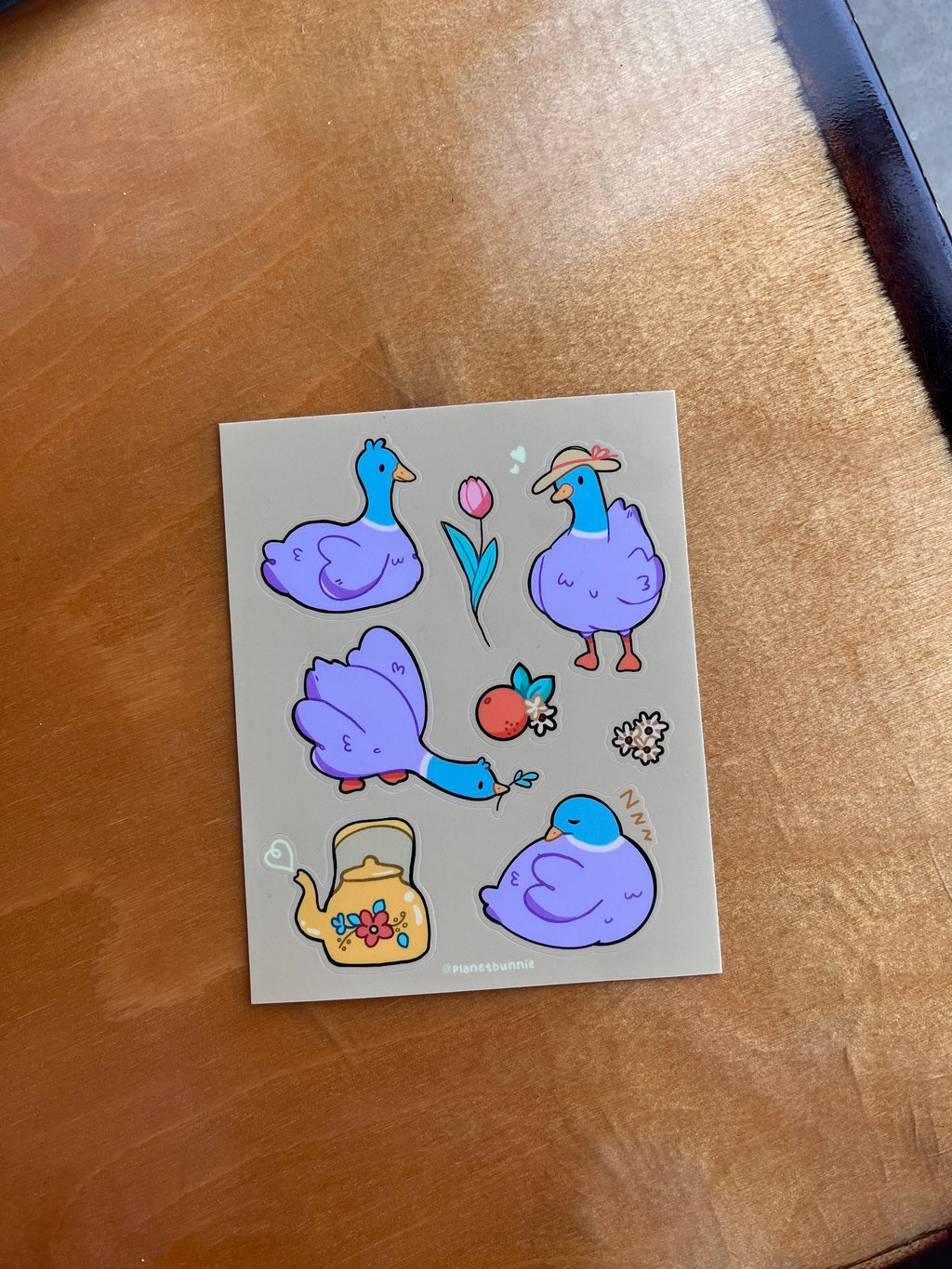 Tulip the Duck Sticker Sheet
