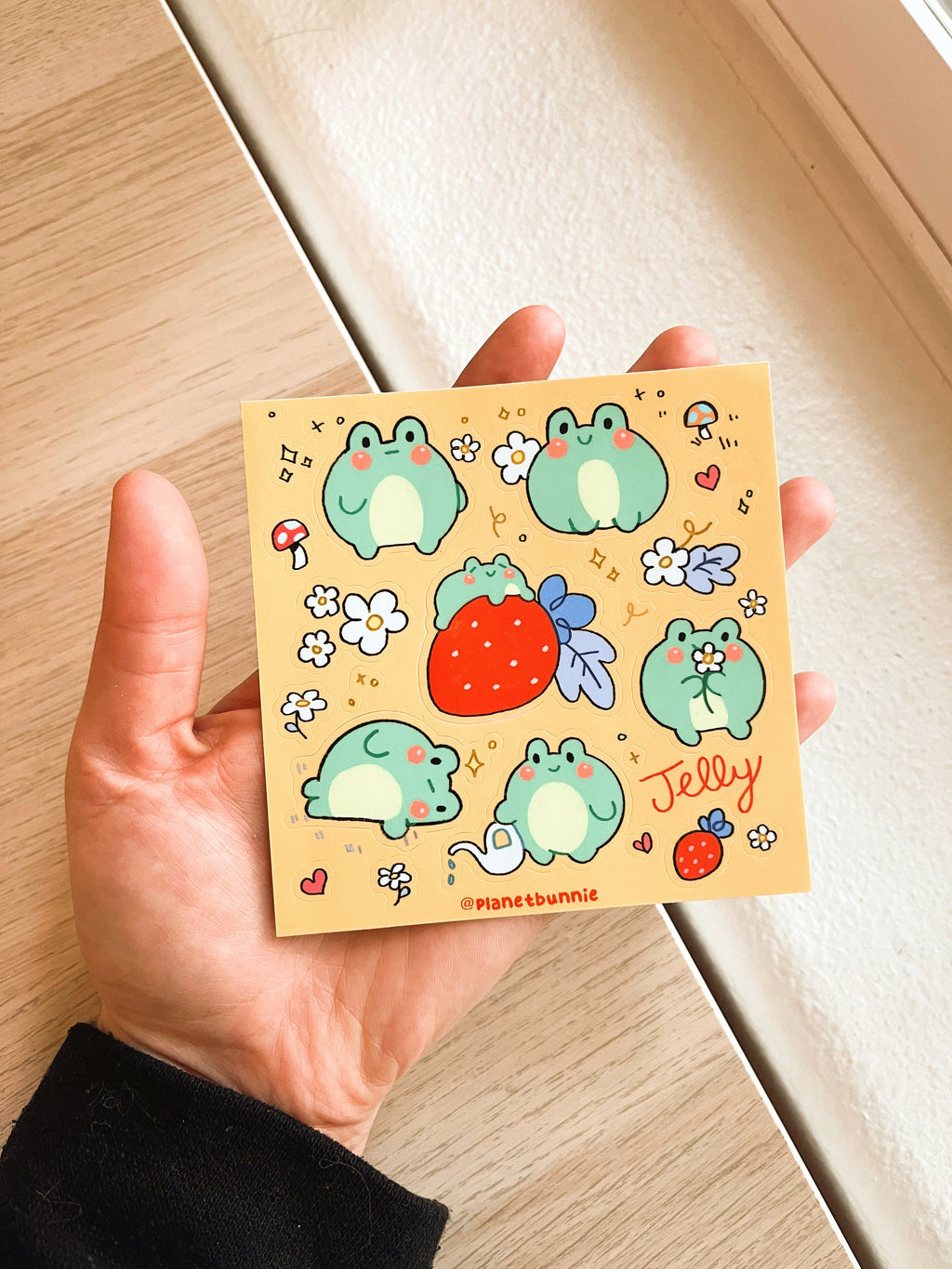 Jelly the Strawberry Frog - Mini Sticker Sheet