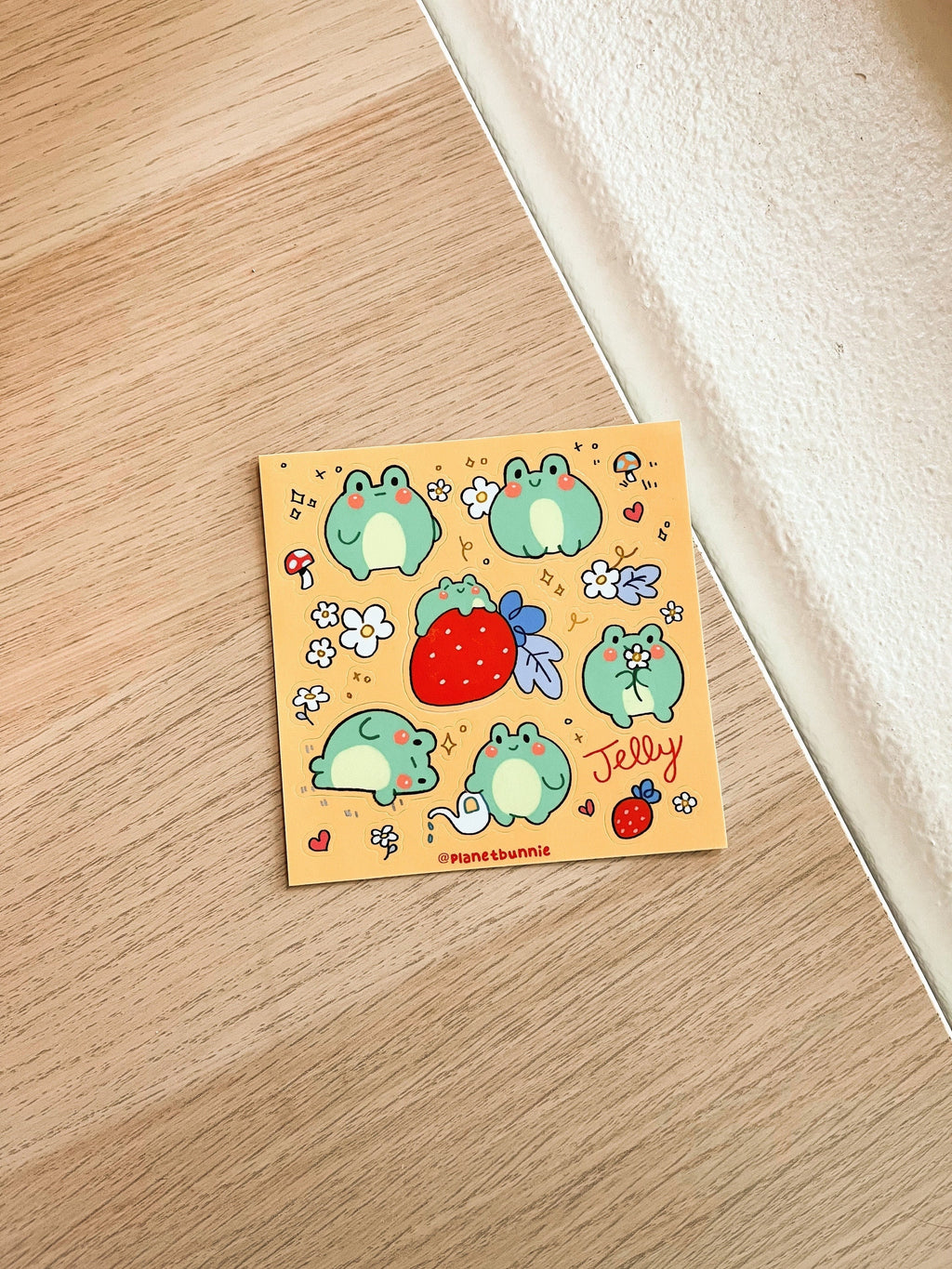Jelly the Strawberry Frog - Mini Sticker Sheet