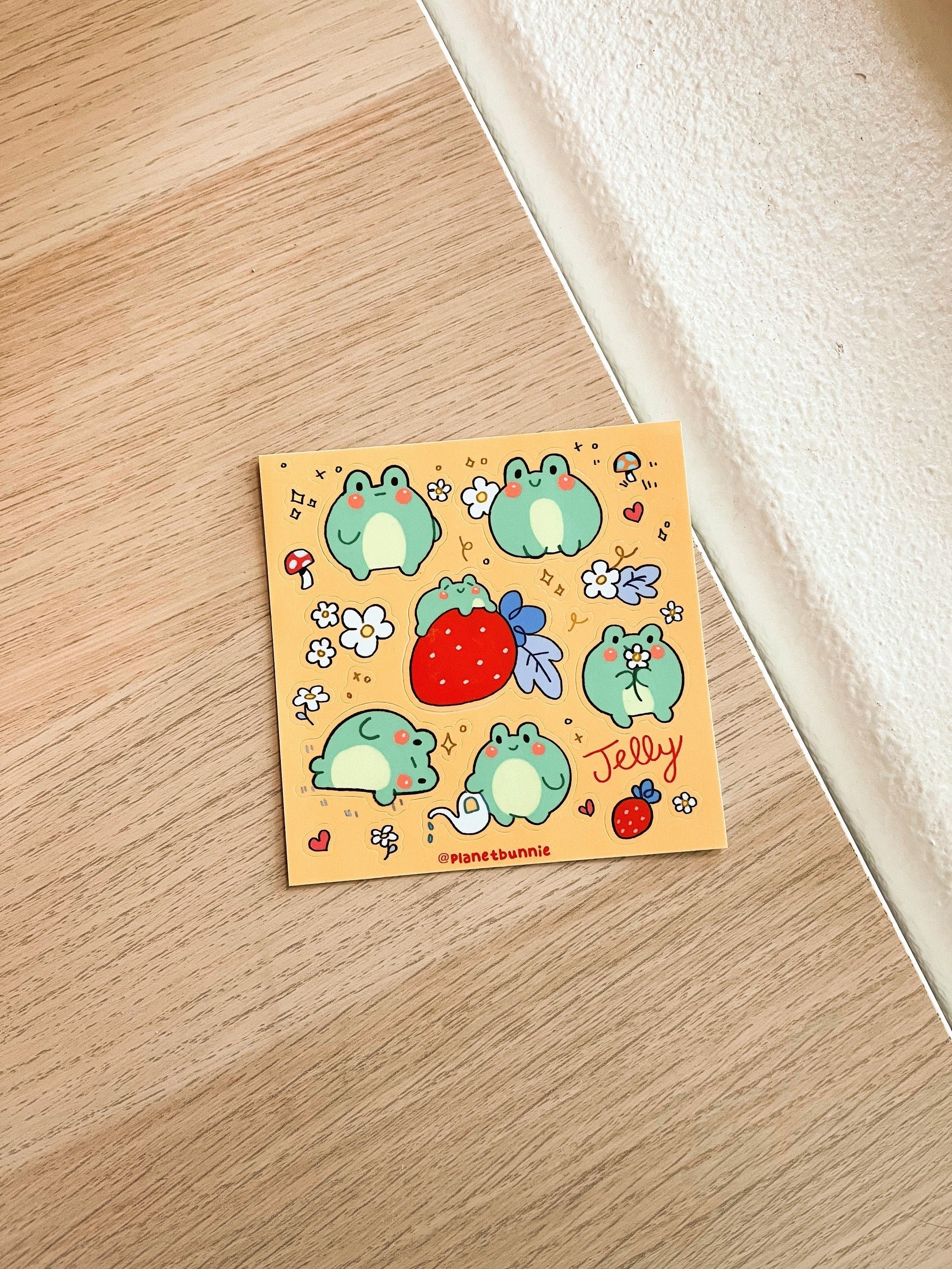 Jelly the Strawberry Frog - Mini Sticker Sheet