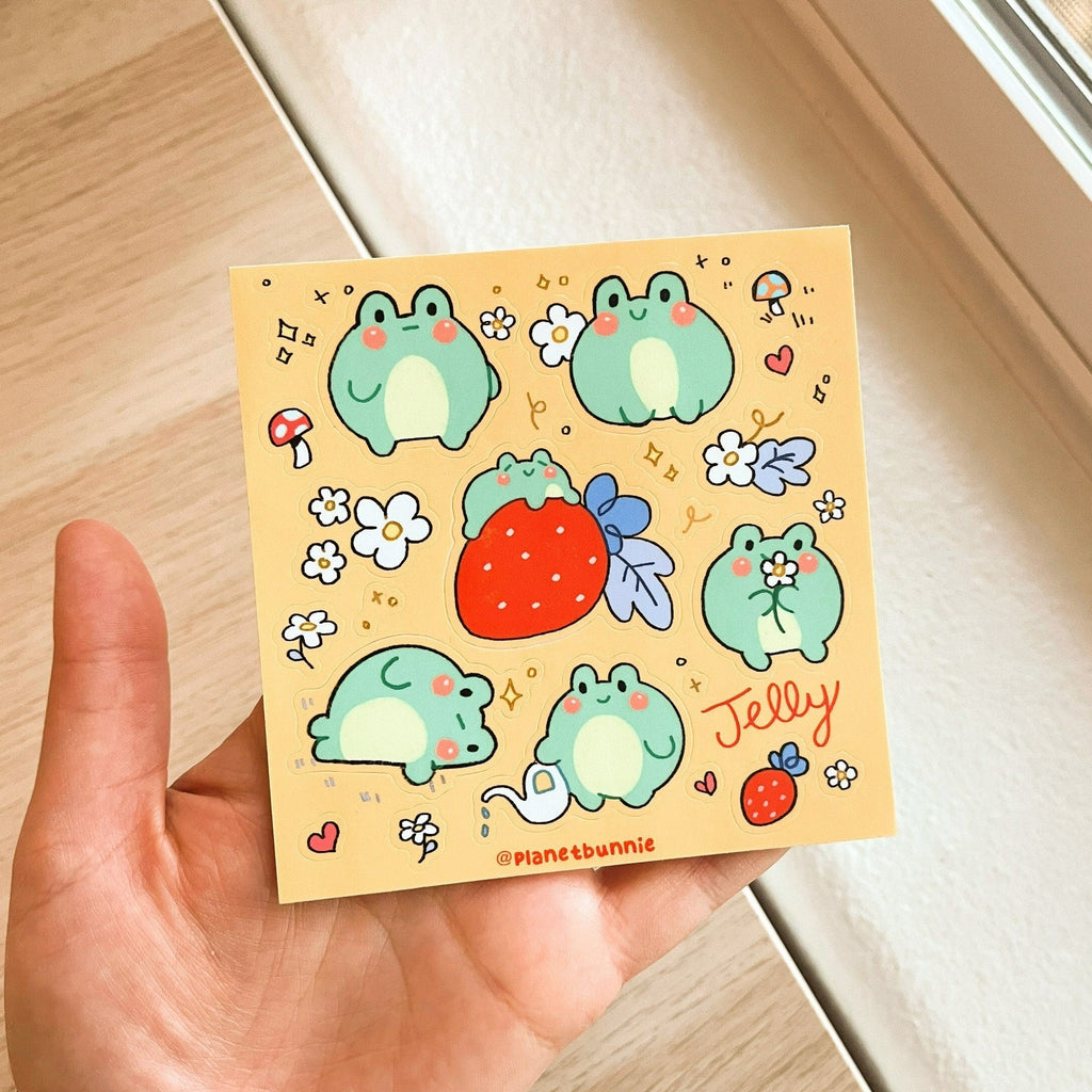 Jelly the Strawberry Frog - Mini Sticker Sheet